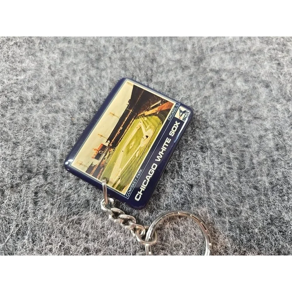 Comiskey Park Keychain Chicago White Sox Baseball MLB Rectanlge
